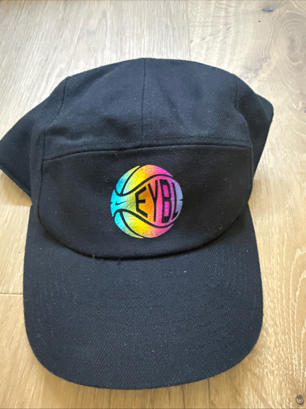 Black Nike Cap with Colorful EYBL Basketball Logo